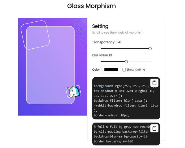 Glass Morphism